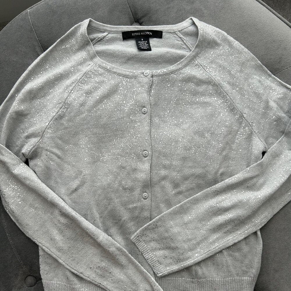 Metallic Cardigan Sweater